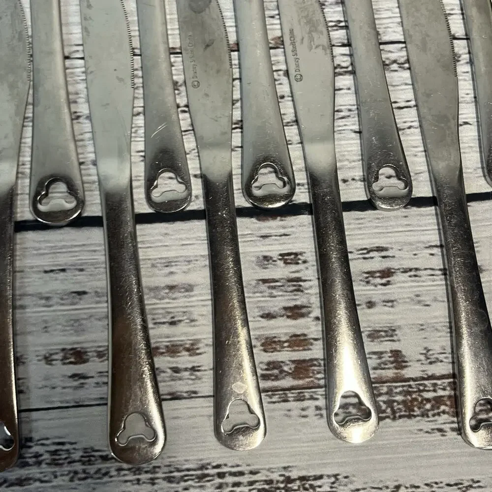 16pc Set of Disney Mickey Mouse Table Knives Stainless Steel Silverware Dinner